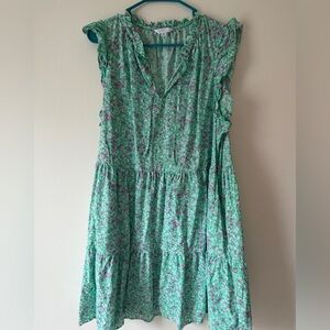 Time and Tru Green Floral Dress